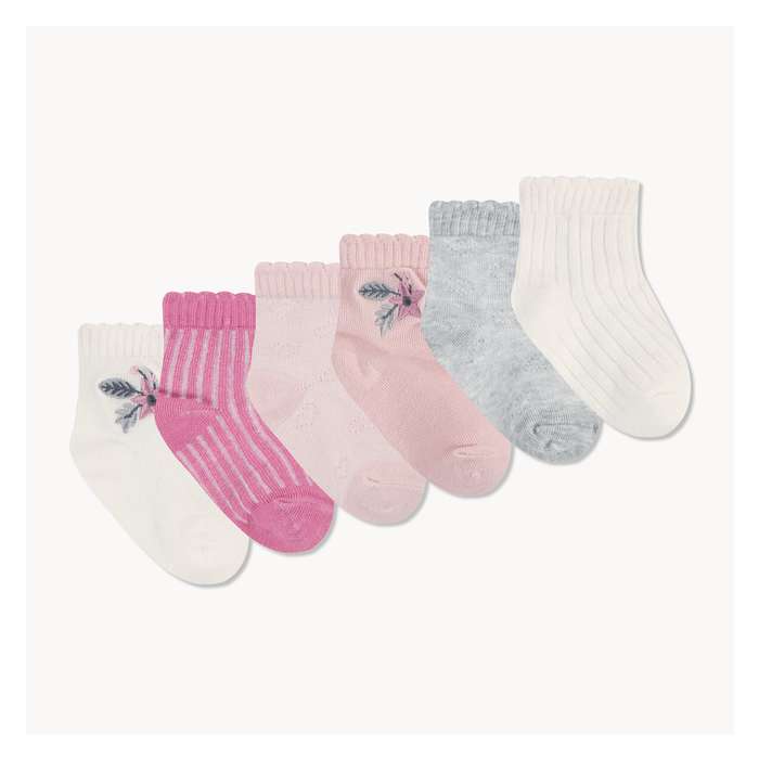 Baby Girls' Huggies 6-Pack Ankle Socks